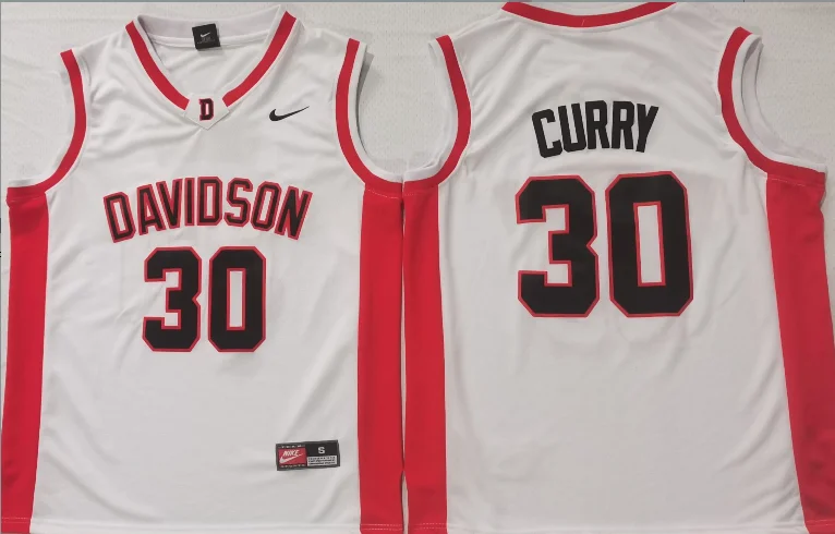 Stephen Curry Davidson Jersey Nike white