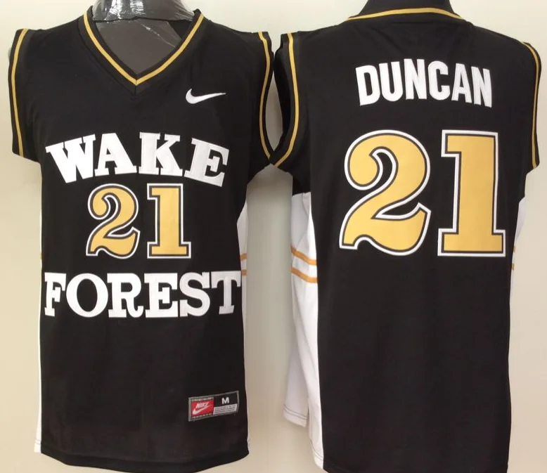 Tim Duncan Wake Forest Jersey NIKE black