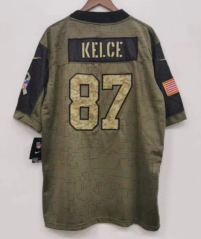 Travis Kelce Kansas City Chiefs military salute to service Jersey