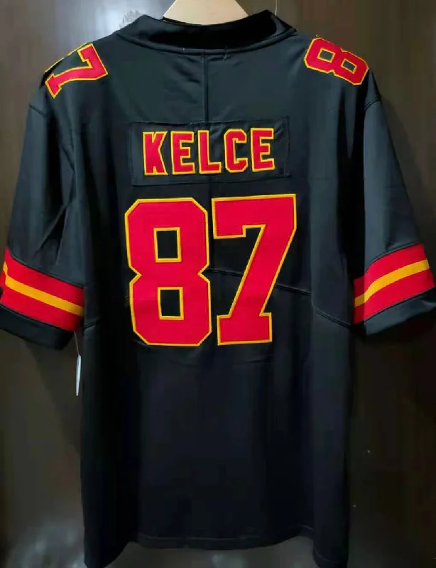 Travis Kelce Kansas City Chiefs Jersey black Classic Authentics