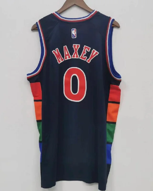 Tyrese Maxey Philadelphia 76ers Jersey Navy