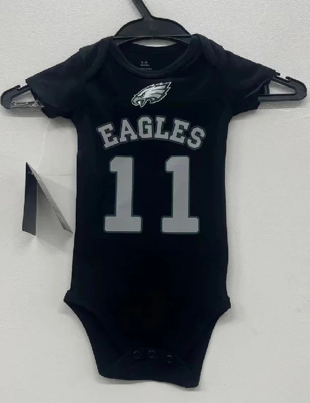 Philadelphia Eagles A.J. Brown baby onesie creeper snap suit b/t