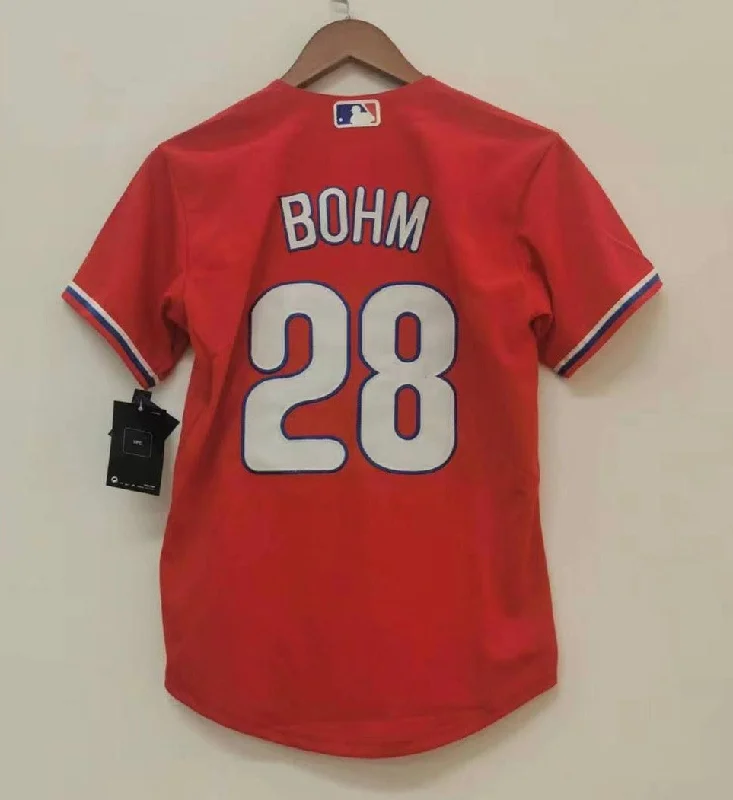 Alec Bohm YOUTH Philadelphia Phillies Jersey red