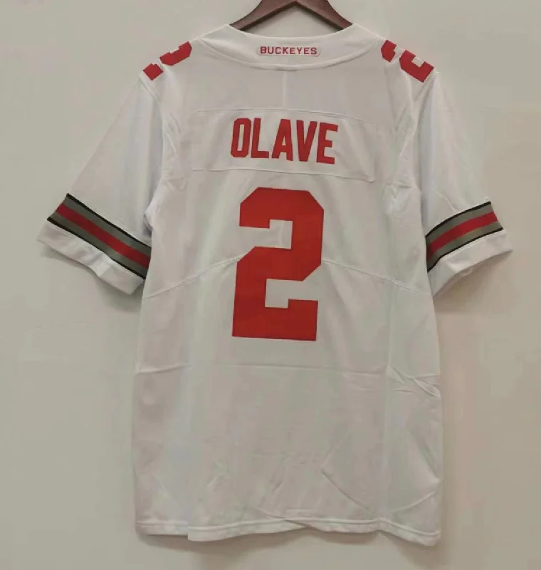 Chris Olave Ohio State Buckeyes Jersey white