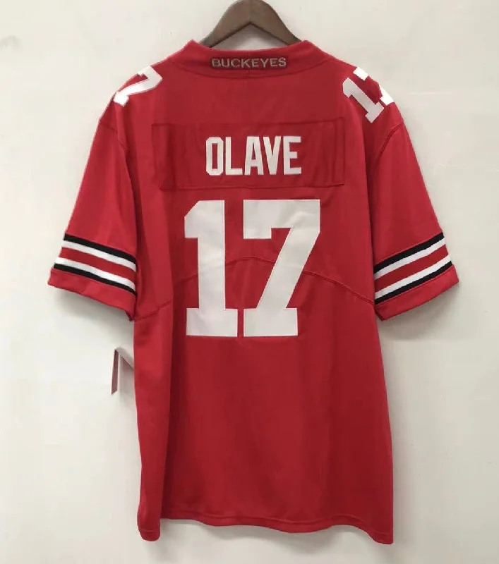 Chris Olave Ohio State Buckeyes Jersey red