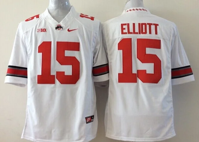 Ezekiel Elliott Jersey Ohio State Buckeyes Jersey white