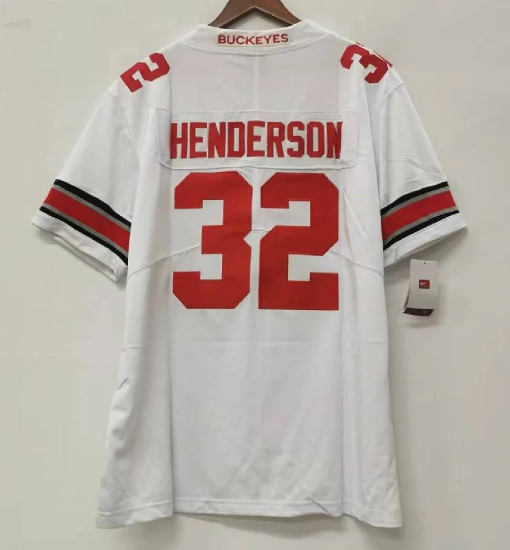 TreVeyon Henderson Ohio State Buckeyes jersey white