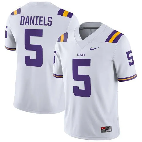 Jayden Daniels LSU Tigers YOUTH Kids Jersey white