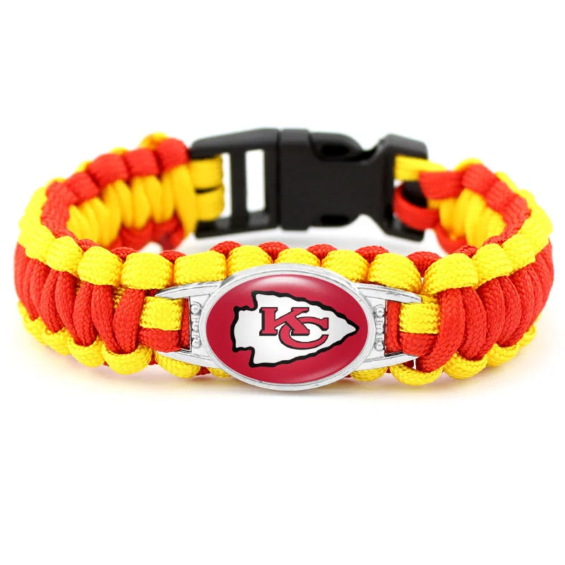 Kansas City Chiefs snap clasp bracelet