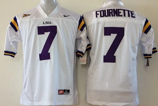 Leonard Fournette  LSU Tigers Jersey white