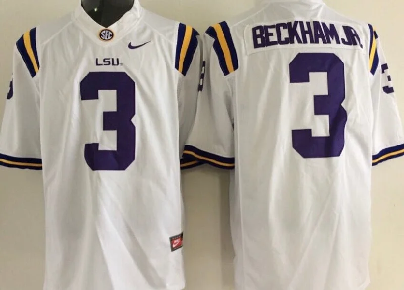 Odell Beckham Jr. LSU Tigers Jersey White