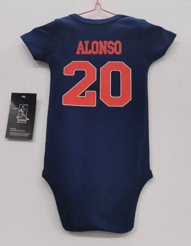 Pete Alonso New York Mets baby onesie creeper snap suit b/t blue