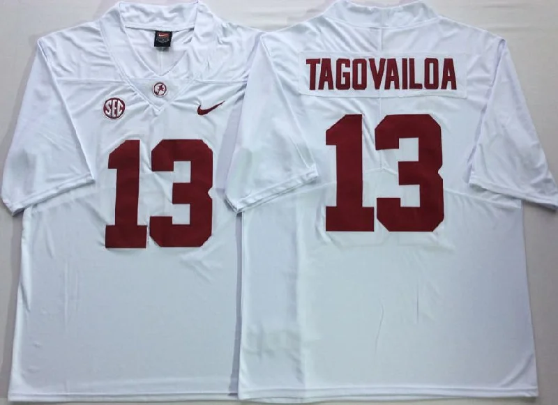 Tua Tagovailoa Alabama Crimson Tide white Nike Jersey white