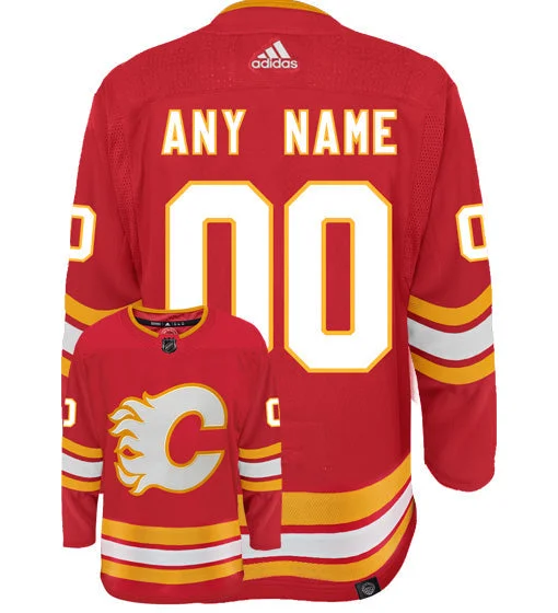 Customizable Calgary Flames Adidas Primegreen Authentic NHL Hockey Jersey