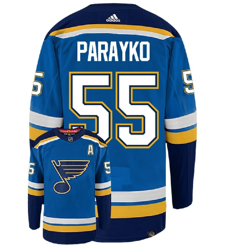 Colton Parayko St Louis Blues Adidas Primegreen Authentic NHL Hockey Jersey