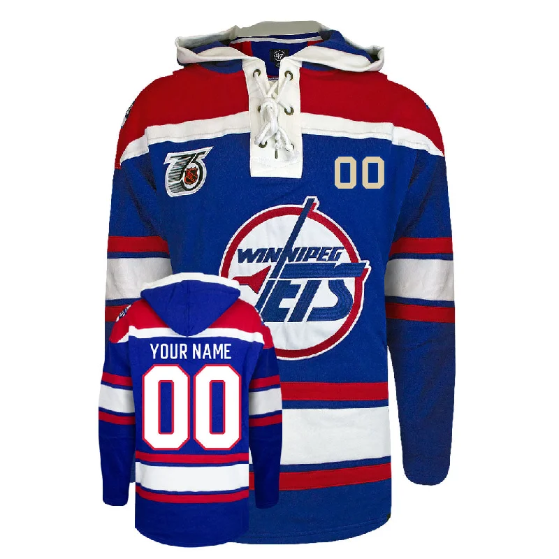 Customizable Winnipeg Jets 47' Retro Superior Lacer Hoody