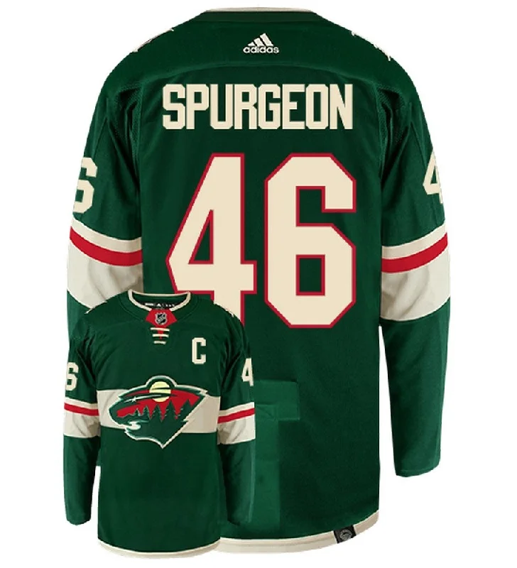 Jared Spurgeon Minnesota Wild Adidas Primegreen Authentic NHL Hockey Jersey