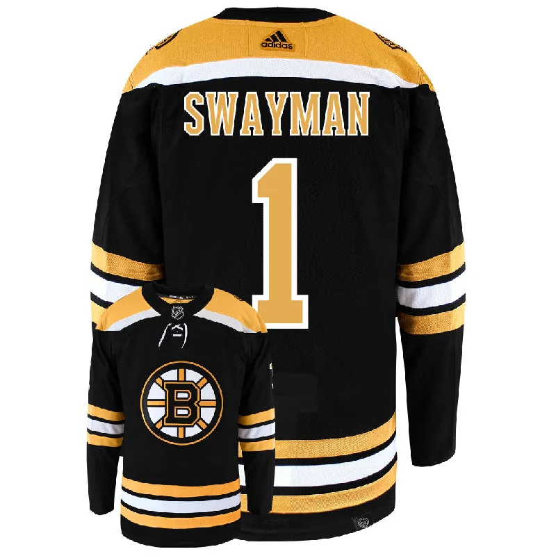 Jeremy Swayman Boston Bruins Adidas Primegreen Authentic NHL Hockey Jersey