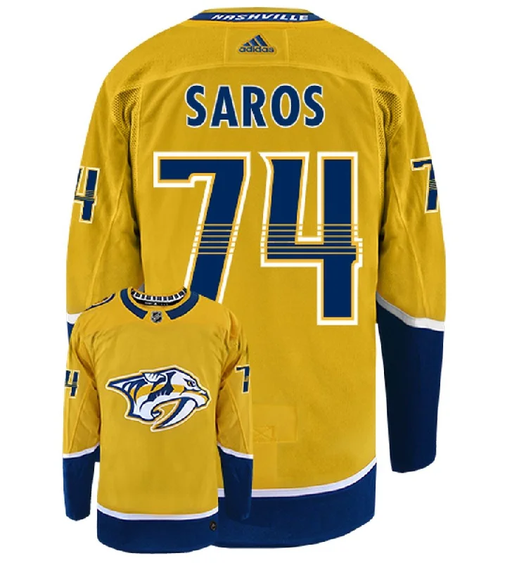 Juuse Saros Nashville Predators Adidas Primegreen Authentic NHL Hockey Jersey