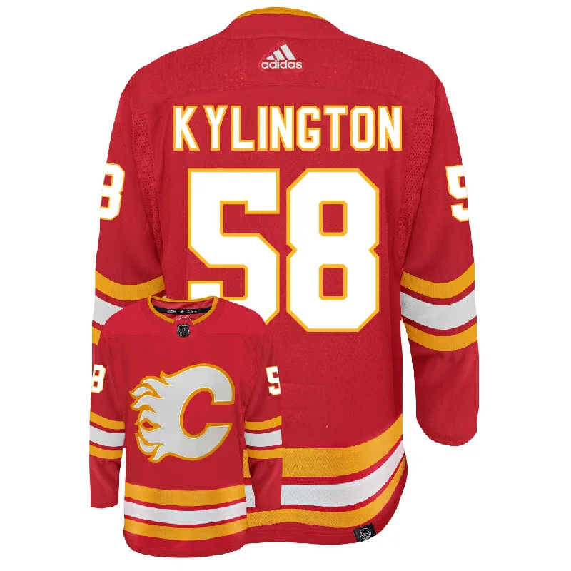 Oliver Kylington Calgary Flames Adidas Primegreen Authentic NHL Hockey Jersey