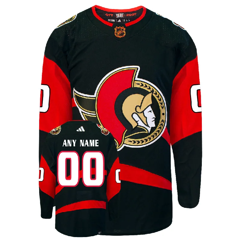 Customizable Ottawa Senators Adidas 2022 Primegreen Reverse Retro Authentic NHL Hockey Jersey