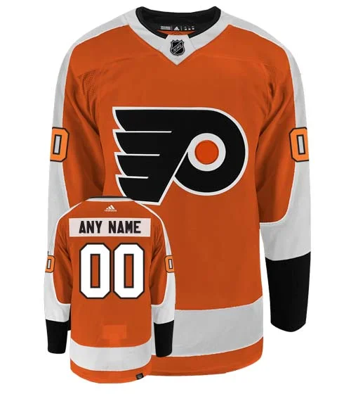 Customizable Philadelphia Flyers Adidas Primegreen Authentic NHL Hockey Jersey