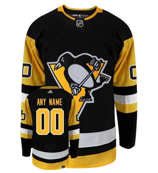 Customizable Pittsburgh Penguins Adidas Primegreen Authentic NHL Hockey Jersey