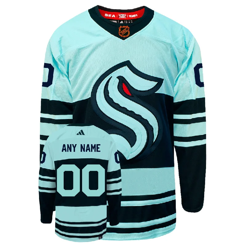 Customizable Seattle Kraken Adidas 2022 Primegreen Reverse Retro Authentic NHL Hockey Jersey